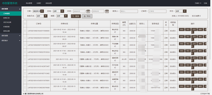 寺院財務統(tǒng)計管理軟件